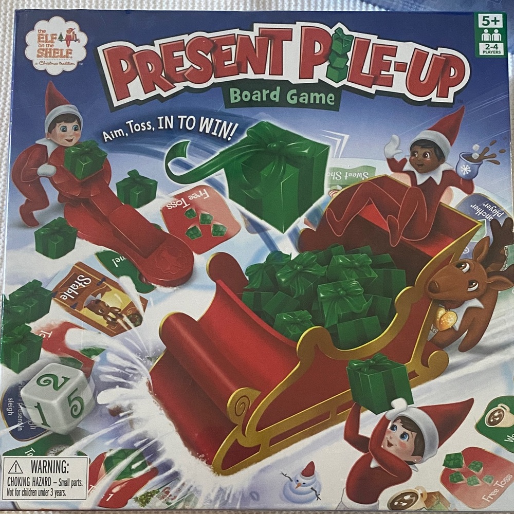 Elf on the shelf presents pile up game
